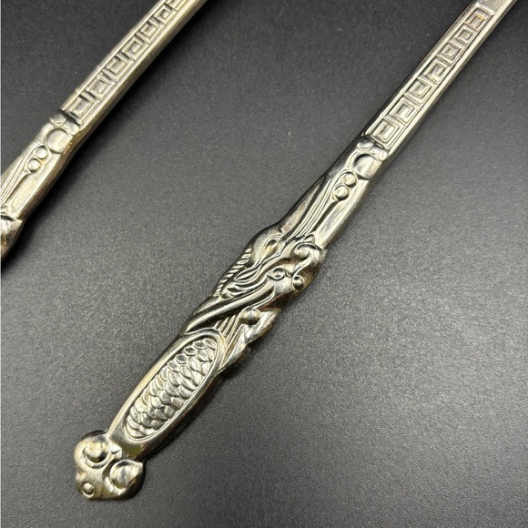 (2) Antique WNK (Worthy Noble & Kent) silver plated spoons 8” - Picture 2 of 7